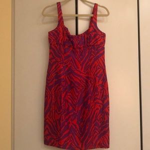 Purple & orange tiger print Milly dress